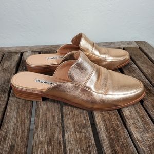 Charles David Gold/Rose Gold Mules 7.5